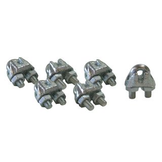 16 Galvanized Steel Wire Rope Cable Clamp Clip 6 pk