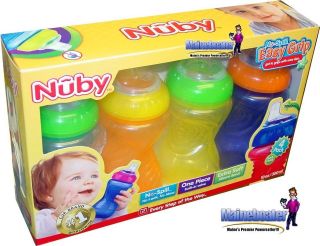 NUBY  NO SPILL Easy Grip BPA Free 10 oz Sippy Cup  4PK Baby Toddler 