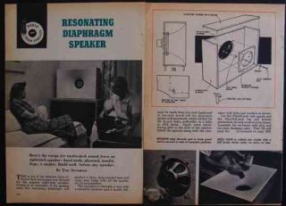 Resonating Diaphragm SPEAKER Cabinet HowTo PLANS 8