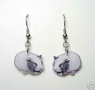 Handcrafted Color Guinea Pig Earrings  *