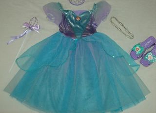 Disney Princess Little Mermaid Ariel Costume girl dress up 4 5 6 