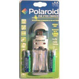 Polaroid USB Stick Battery Charger with 2XAA Batteries