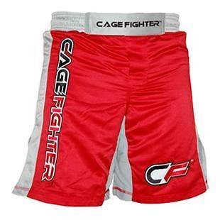 CAGE FIGHTER RED/GREY MMA FIGHT SHORTS