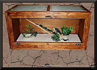 Wood REPTILE CAGE Bearded Dragons, Snakes 36x18x18