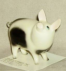 Papa Pig #2078   Hagen Renaker Ceramic Miniature Animal Figurine