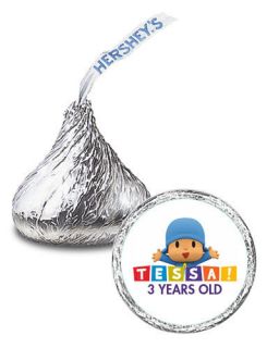 108 POCOYO Party Favor Birthday Candy KISSES LABELS