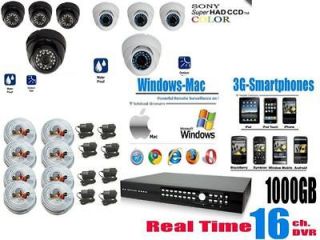 16 ch DVR SONY CCD Complete Security Camera night vision cctv System