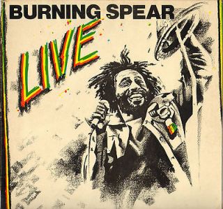 BURNING SPEAR LIVE U.K. REGGAE LP 1977 ISLAND 