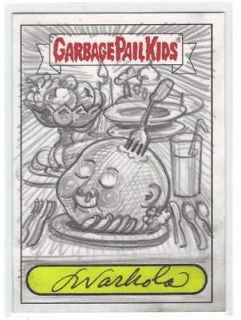 2012 Garbage Pail Kids brand new series 8 Sketch James Warhola