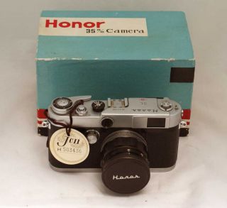   Honor SL 35mm RF Leica copy Camera Zuiho 50mm f/1.9 Lens, Cap, Box