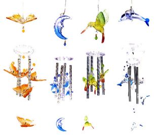   Changing Hummingbird Moon Stars Butterfly Dolphin Wind Chime Light