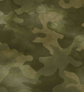 CAMO Camouflage Grean Gray Black Tan BOYS ROOM Wallpaper DOUBLE ROLLS 