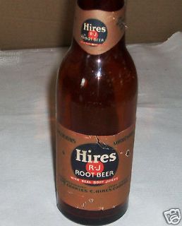   ROOT BEER Soda Pop Bottle Amber 1930s Real Root Juice RARE FIND