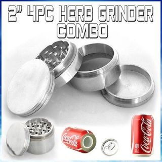   CNC 2.0 4PC Indian Crusher Herb Grinder Stash Can   IC2.0 + Coke Can