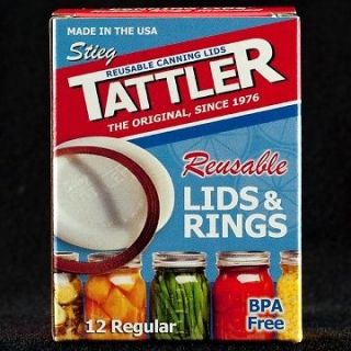 TATTLER Reusable REGULAR Canning Lids & Rubber Rings BPA FREE   Bulk 2 