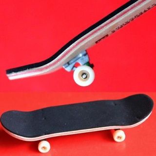 MINI Canadian Maple Wooden Deck Fingerboard Skateboard W/ Foam Tape 