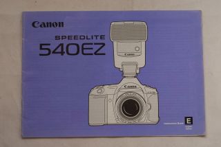 Original Canon 540EZ Speedlite Instruction Manual