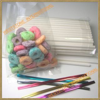  Lollipop Stick + Poly Bag + Twist Tie) for cake pop or lollipop candy