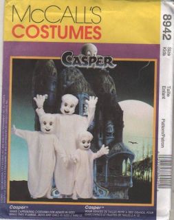 8942 Sewing Pattern KIDS Casper the Friendly Ghost COSTUME MCCALLS 2 