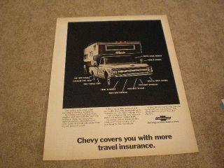 1970 Chevrolet Pickup Truck El Dorado Camper Magazine Ad