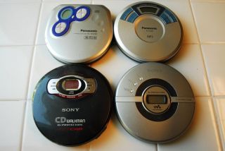 Lot of (4) Portable SONY Panasonic CD  Players AS IS