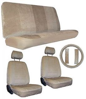 TAN Car Truck SUV Seat Covers LOADED interior package #4