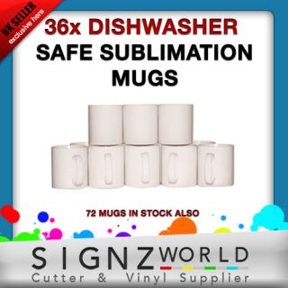   White Blank Coated 11oz Mugs Dishwasher Safe   Sublimation Heat Press
