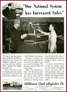 AWESOME UNIT IN 1937 NATIONAL CASH REGISTER CO. AD