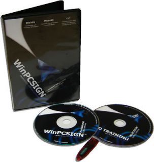 WINPCSIGN PRO 2009   cd, key training cd   cutting software for vinyl 