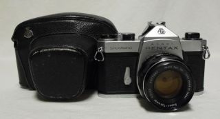   PENTAX Spotmatic SP 35mm SLR Film Camera w/2.0 55mm M42 Lens & Case