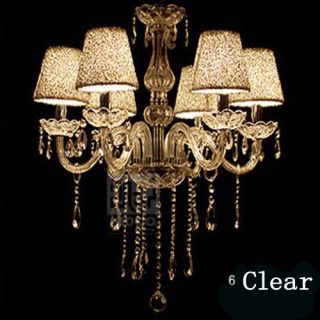 Crystal chandelier Chandeliers 6 Light Lights lamp clear Fixture