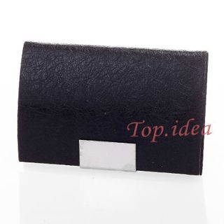   PRESENT BLACK SILVER METAL ARCH BUSINESS CREDIT ID CARD HOLDER CASE