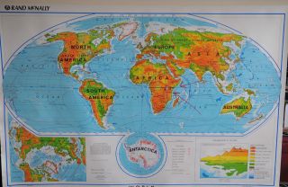 WHAT A RELIEF Vintage School Maps WORLD, U.S., ALASKA, HAWAII