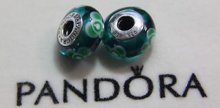 Authentic Pandora Turquoise Flowers For You Charm/Bead 790649 S925 ALE 