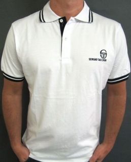 Sergio Tacchini 80s Argen Young Line Polo Shirt in White S,M,L,XL,2XL 