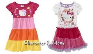 HELLO KITTY DRESS Size 12 18 24 Months 3T 4T 5T Shirt Girls TUTU 