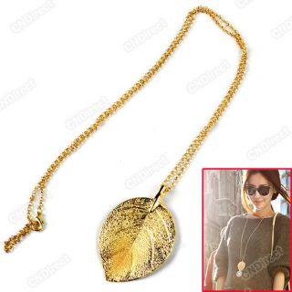 Charms Elegant Mixed Lucky Golden Leaf Pendant Necklace Wholesale 
