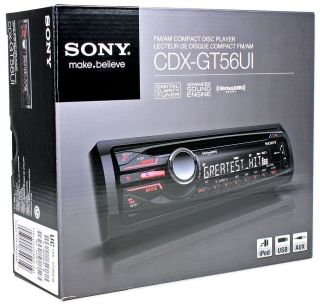 SONY CDX GT56UI IN DASH CAR CD PLAYER W RADIO RECEIVER HEAD UNIT 