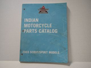 2003 Indian Motorcycle Parts Catalog Chief Models