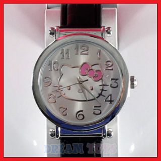 Sanrio Hello Kitty Black Faux Leather Wrist Watch
