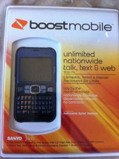 Sanyo Juno   Blue (Boost Mobile) Cellular Phone NEW MUST LOOK