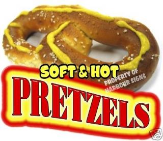 Soft & Hot Pretzels Decal 8 Food Truck Concession Stand Restaurant 