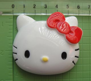 Hello Kitty Red Bow Resin Flatback Cabochon Decoden Puffy XL Big 60mm 