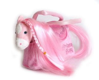 Pink Soft Toy Pony Horse Inside In A Handbag Girlie Gift Set