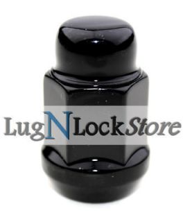 NEW 20PC 14 x 1.5 Black Bulge Acorn Lug Nuts ¾” Hex