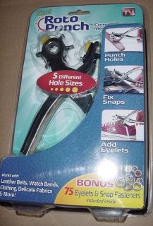 ROTO PUNCH COMPLETE HOME MENDING SOLUTION HOLE PUNCHING TOOL SEEN ON 