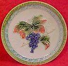 ANTIQUE GERMAN MAJOLICA PLATE GRAPES LEAVES ZELL c.1918 6, gm477
