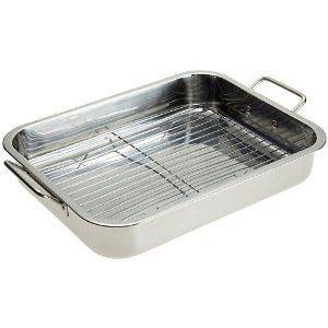 Prime Pacific Stainless Steel Roasting/Lasag​na Pan 16x12 with 