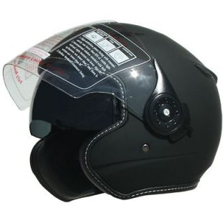 Motorcycle Helmet Open Face Dual visor Motorcycle Helmet DOT Flat 