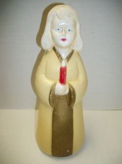   Products Christmas Caroler Girl Lighted Blow Mold Decoration 13.5